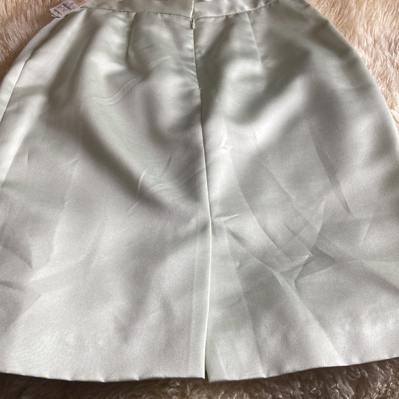 Light pastel green satin feel skirt size 10 - Picture 3 of 7